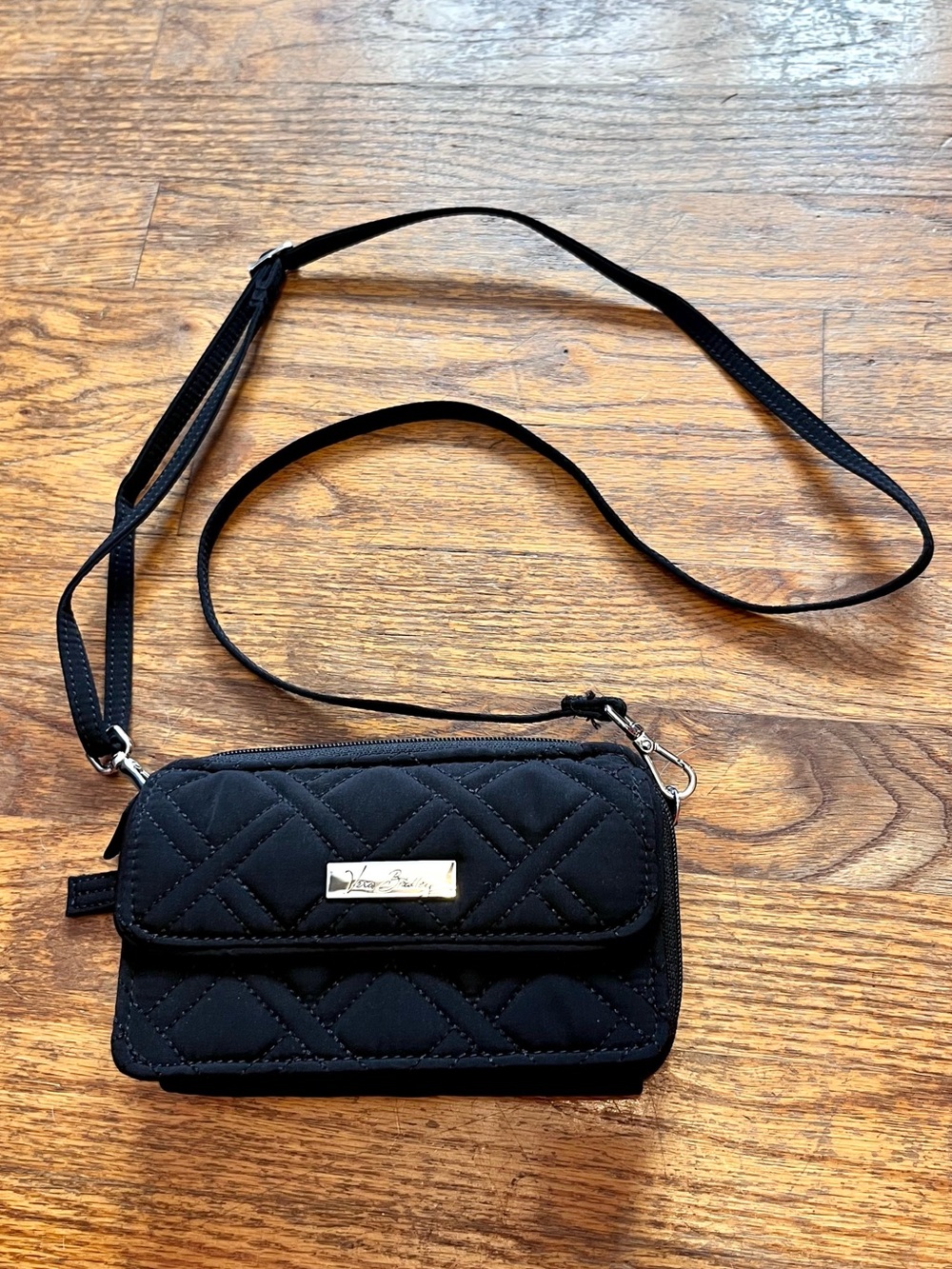 Vera Bradley black crossbody checkbook purse ~ travel small bag Price Firm